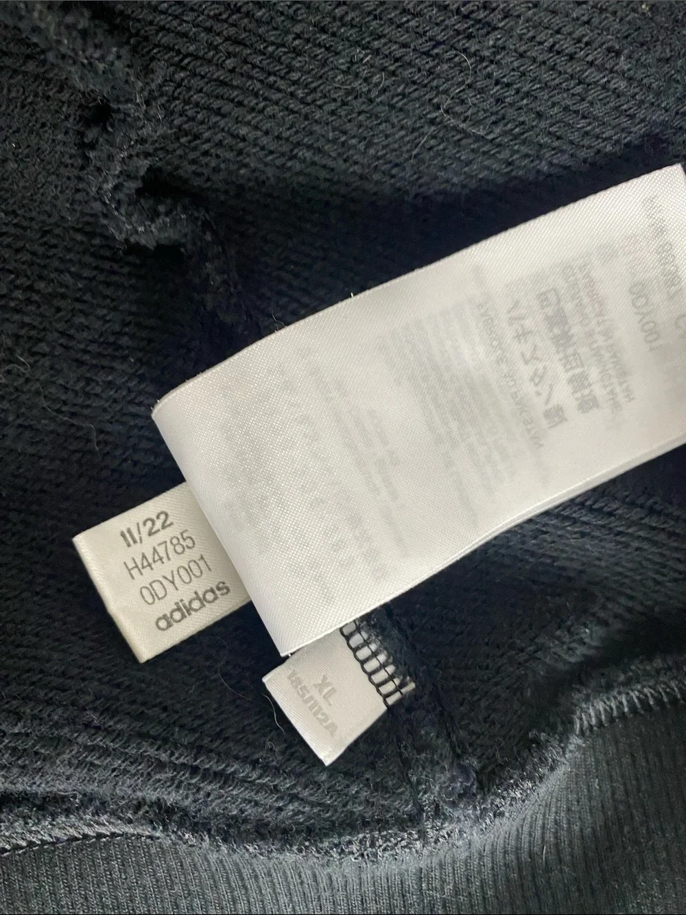Y-3 Adidas Men's Black Full-Zip Hooded Sweatshirt Size XL